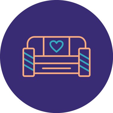 Kanepe. Web simgesi basit illüstrasyon