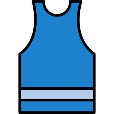 Yelek ikonu. Web için yelek vektör simgelerinin özet çizimi