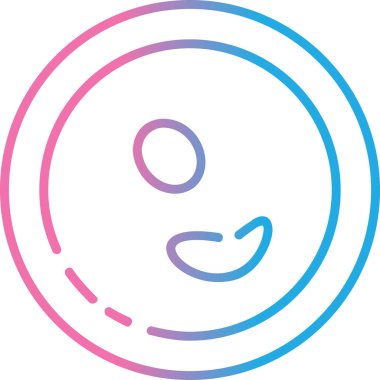 Şirin bir yüz simgesinin vektör çizimi