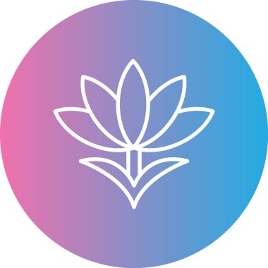 lotus. Web simgesi basit illüstrasyon