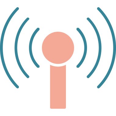 Uydu anten düz vektör simgesi