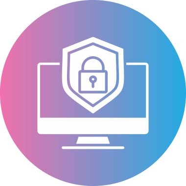 güvenlik simgesi vektör illüstrasyonu