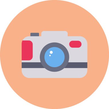 fotoğraf makinesi renkli vektör simgesi