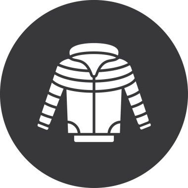 Kışlık kıyafet simgesinin vektör illüstrasyonu