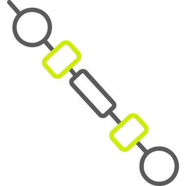 bağlantı simgesi. ana hatlar vektör sembolü düz simge biçimi, sarı renk, beyaz arkaplan.