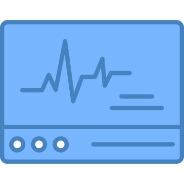 Monitör. Web simgesi basit illüstrasyon