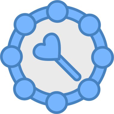 Aşk. Web simgesi basit illüstrasyon