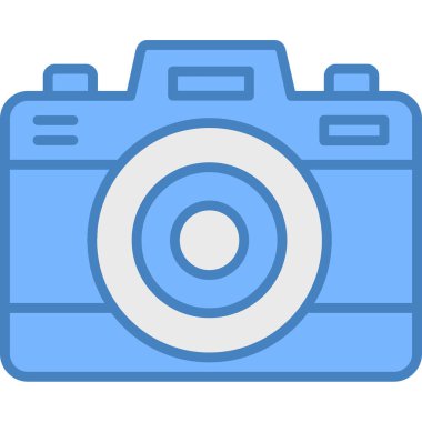 Kamera. Web simgesi basit illüstrasyon