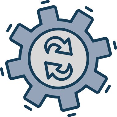 dişli ayarları. Web simgesi vektör illüstrasyonu