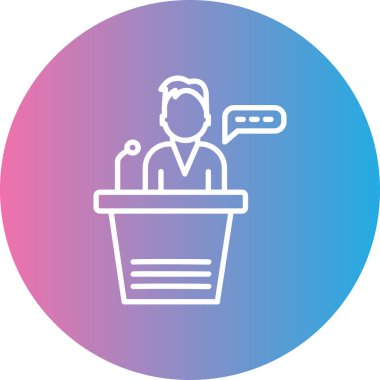 Seyirciler. Web simgesi basit illüstrasyon