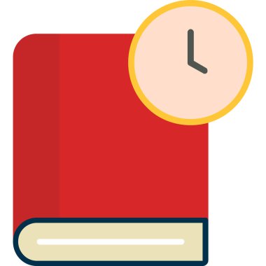 Kitap düz simgesi, vektör, illüstrasyon