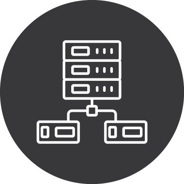 Kolayca değiştirebilen ya da düzenleyebilen sunucu vektör simgesi