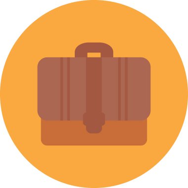 Bavul. Web simgesi basit illüstrasyon