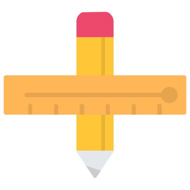 kalem vektörü renk çizgisi simgesi