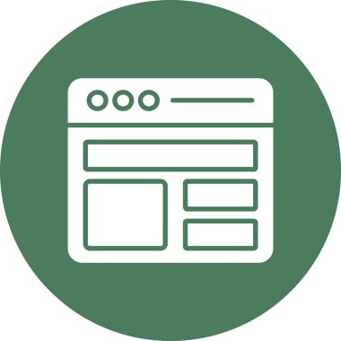 Web tarayıcı vektör çizgisi simgesi