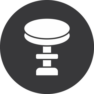 Yuvarlak siyah simgenin vektör illüstrasyonu