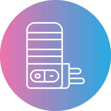 Elektrikli ısıtıcı simgesinin vektör illüstrasyonu