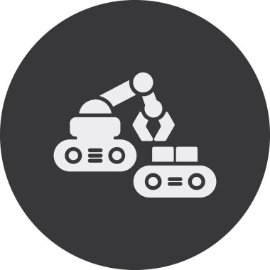 robot. Web simgesi basit illüstrasyon