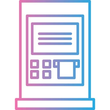 Tabletin modern simgesinin vektör illüstrasyonu