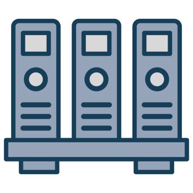 Kolayca düzenleyebilen ve düzenleyebilen Veri Merkezi Vektör simgesi