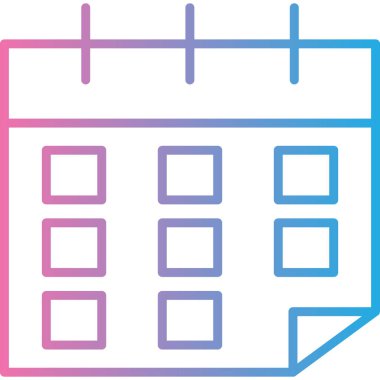 Bir takvim simgesinin vektör illüstrasyonu