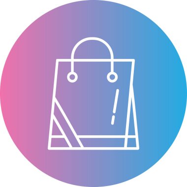 çanta alışveriş simgesi vektör illüstrasyonu