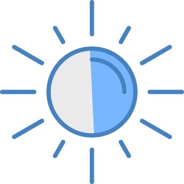 Güneş simgesinin vektör illüstrasyonu