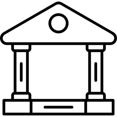 Mimari yapı şehir simgesi taslak biçiminde