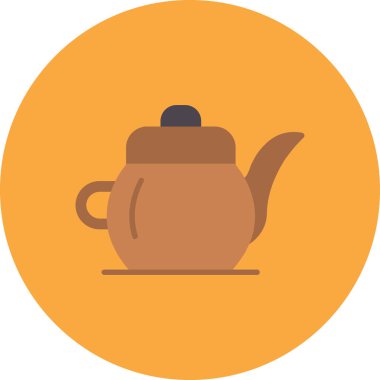 çaydanlık ikonu vektör illüstrasyonu