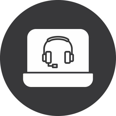 Kulaklık. Web simgesi basit illüstrasyon