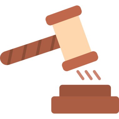 Çekiç ve tokmak simgesi, düz stil