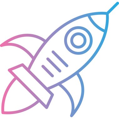 Başlangıç roket simgesini tam - ana hatlar biçiminde başlat