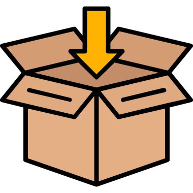 kutu teslim lojistik simgesi - taslak biçimi