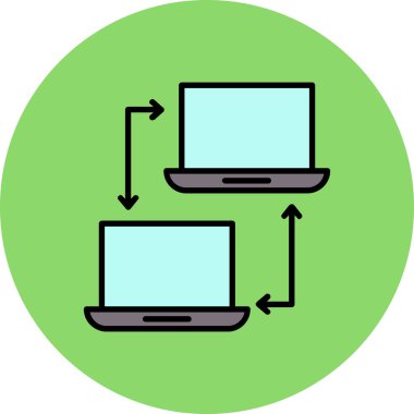 Bilgisayar simgesinin vektör illüstrasyonu