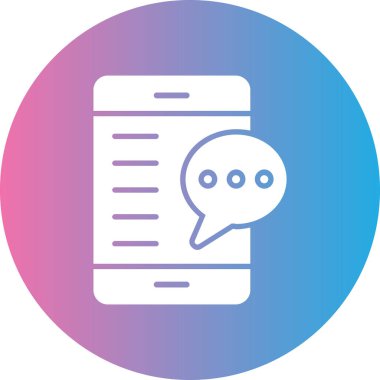 Sohbet simgesinin vektör illüstrasyonu