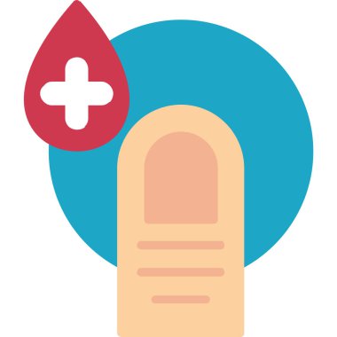 Rozet ve sağlık kategorisinde kan bağışı ikonu