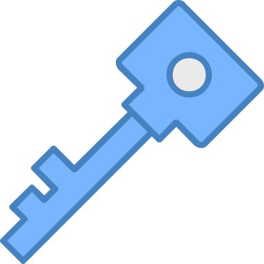 Anahtar simgesi vektör illüstrasyonu