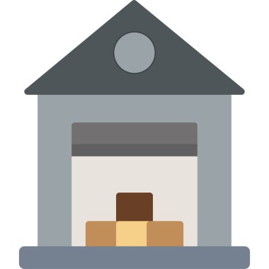 inşaat evi simgesi düz stil