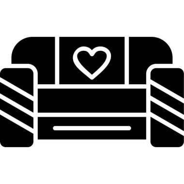 araba koltuğu simgesi, vektör illüstrasyonu