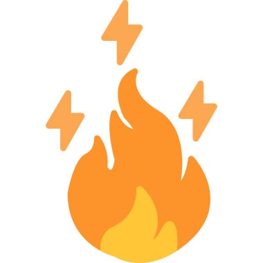 Yangın. Web simgesi basit illüstrasyon