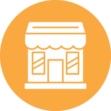 Bina. Web simgesi basit illüstrasyon