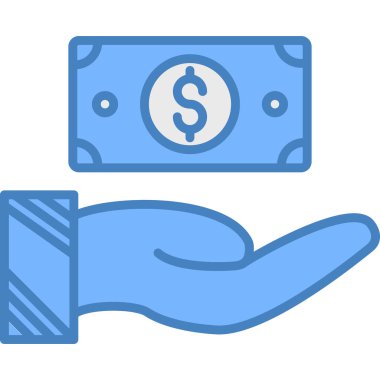 nakit para dolar simgesi düz stil