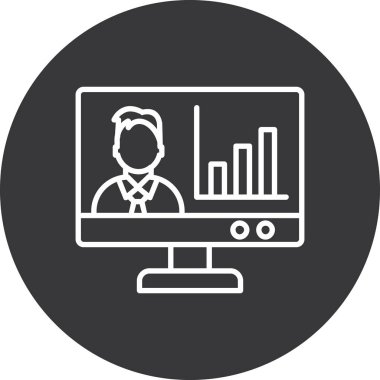 İş adamı. Web simgesi basit illüstrasyon