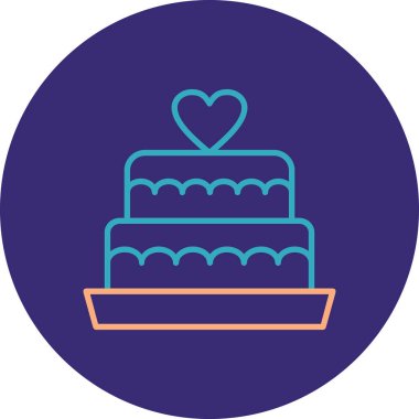 Kek. Web simgesi basit illüstrasyon