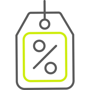 indirimli etiket fiyat simgesi