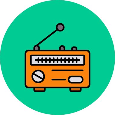 radyo simgesi vektör illüstrasyonu