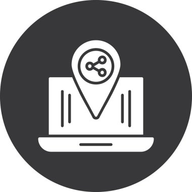 konum pin simgesi vektör illüstrasyonu