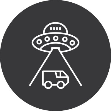 Moda biçimi izole edilmiş arkaplanda ufo simgesi