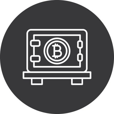 Bitcoin simgesi vektör illüstrasyonu