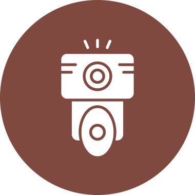 Benzin istasyonu glyph vektör simgesi